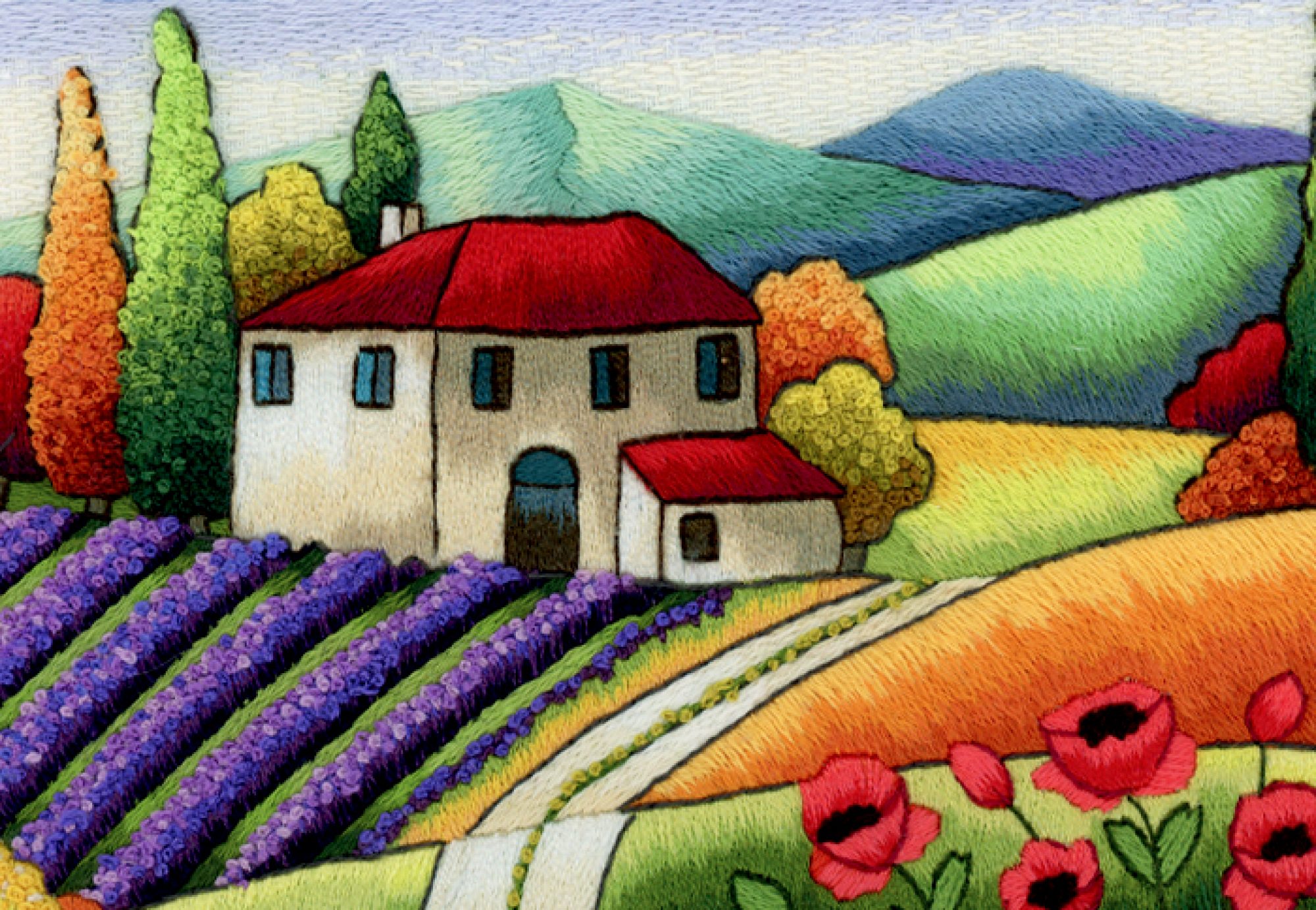 Tuscan Landscape By Trish Burr, Tuscan Landscape Art