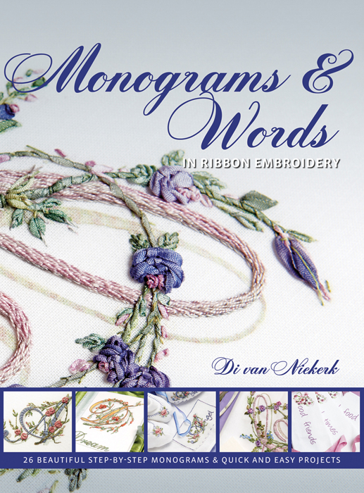 Monograms and Words in Ribbon Embroidery