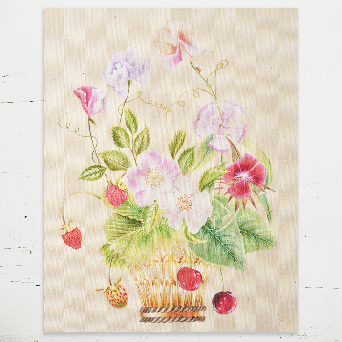 Printed Fabric Panel - The Allotment Basket